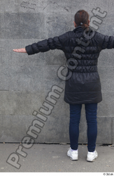 Whole Body Woman T poses White Casual Slim Standing Street photo references